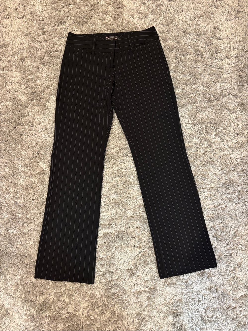Vintage My Michelle Black Pinstripe Dress Pants